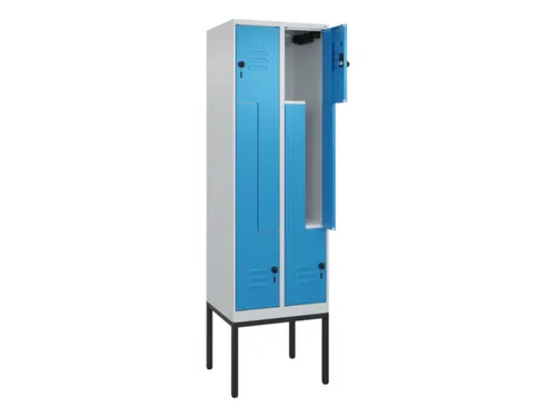 Z-garderobekast,HxBxD 2120x600x500mm,vak B 150/300mm,draaigrendel