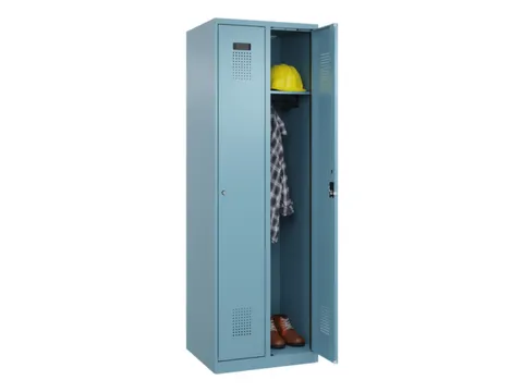 locker,HxBxD 1850x600x500mm,2vak,vak B 300mm,cil.-slot,staand op vloer