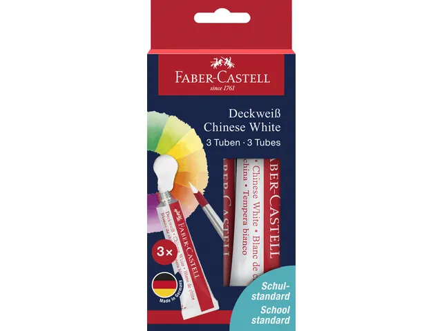 Dekverf Faber-Castell opaque wit 7,5ml 3st. op blister