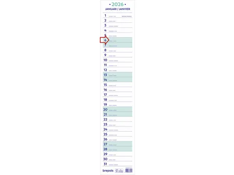 Maand Lintkalender, 2026