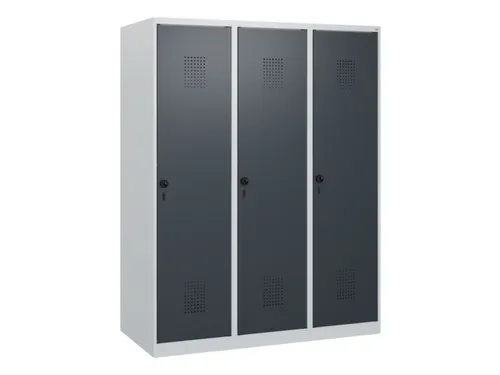 schoollocker,HxBxD 1530x1200x500mm,3vak,vak B 400mm,draaigrendel