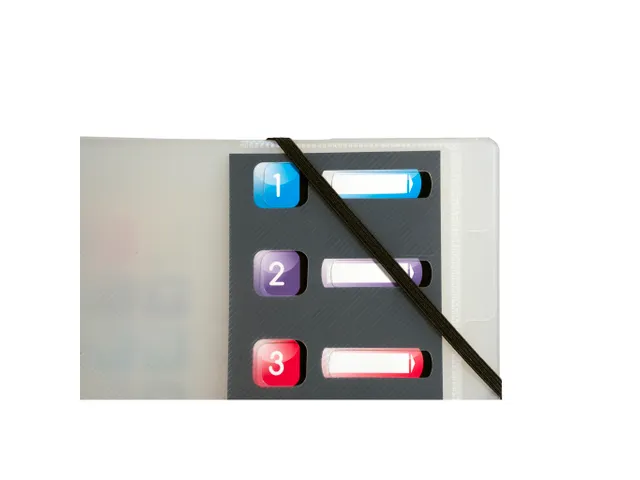 Sorteermap PP CRYSTAL 8 vak ass