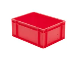 Euronorm-stapelbak 15l 175x400x300mm Wanden/bodem Gesloten Rood