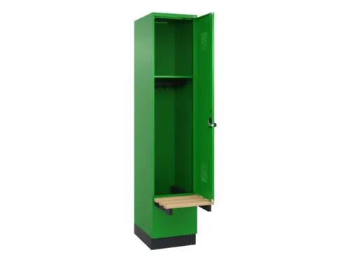 locker met bank,HxBxD 1950x400x815mm,1vak,vak B 400mm,draaigrendel
