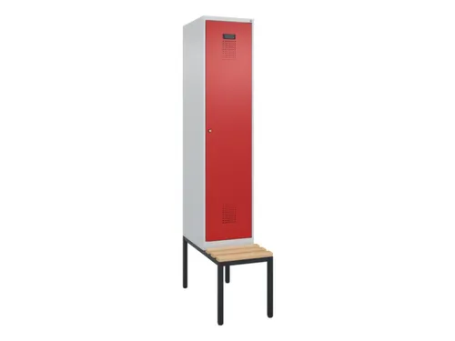 locker met bank,HxBxD 2120x400x815mm,1vak,vak B 400mm,cilinderslot