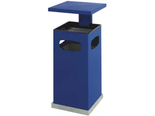 As-papierbak blauw met afneembaar afdak 70 Liter - 1