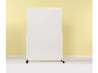 Dubbelzijdig mobiel whiteboard 120x180cm wit gelakt staal - 2