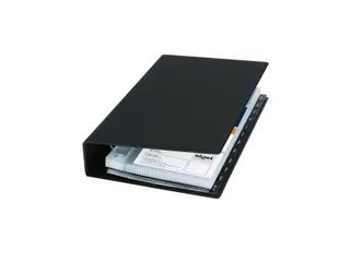 Visitekaartringband Sigel VZ300 200 kaarten 90x58mm kunststof zwart - 1