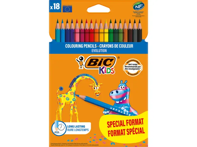 crayon de couleur Evolution, blister de 14 + 4 gratuit