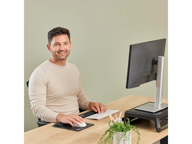 Muismat met polssteun Fellowes Breyta zwart 20x24cm