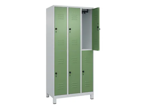 dubbeldekse locker,HxBxD 1950x900x500mm,3x2vak.,vak B 300mm