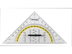 geodriehoek Westcott 22cm met greep op kaart