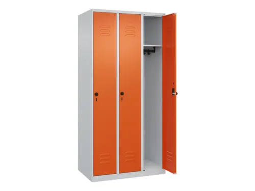 locker,HxBxD 1850x900x500mm,3vak,vak B 300mm,draaigrendel