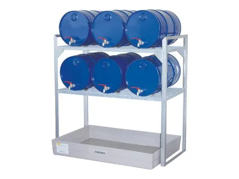 Aftapstelling 1320x630x1300mm M. Bak 150l 6 Vatensteunen 2 Roosters