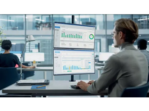 Monitorarm Kensington dubbele verticale bevestiging