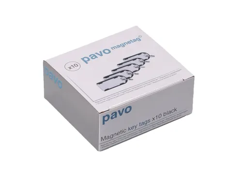 Sleutellabel Pavo magnetisch 10 stuks zwart