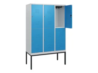 dubbeldekse locker,HxBxD 1950x1200x500mm,3x2vak.,vak B 400mm,cil.-slot - 2