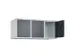 opzetkast,v. locker,3vak.,vak B 400mm,HxBxD 500x1200x500mm