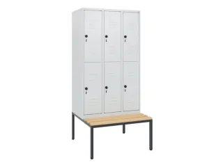 Dubbeldekse dekenkist,HxBxD 1950x900x815mm,3x2vak.,vak B 300mm - 1