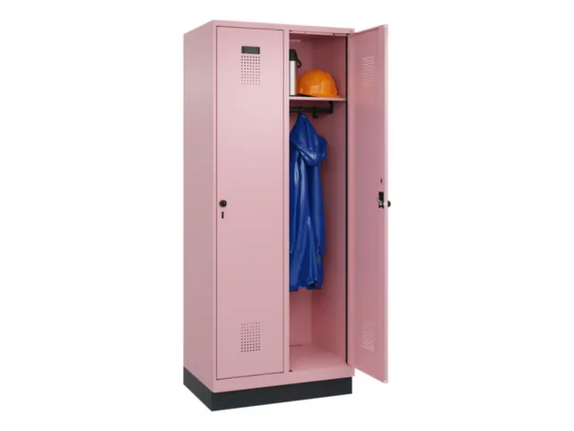 locker,HxBxD 1950x800x500mm,2vak,vak B 400mm,draaigrendel,sokkel
