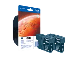 Brother LC-1100HYBKBP2 zwarte inktcartridge met hoge capaciteit 2x