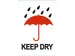Etiket KEEP DRY Rol 500 etiketten 74x105mm
