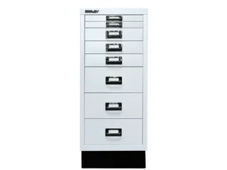 kantoor-ladekast HxBxD 670x279x380mm 8 laden romp lichtgrijs staal - 4