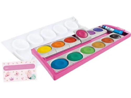 verfdoos 735/K12, glitter roze, 12 napjes