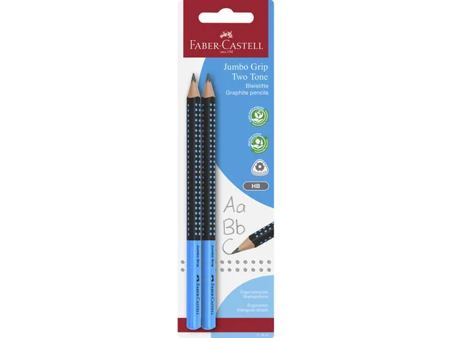 Set de 2 crayons Faber-Castell Jumbo Grip en blister Grip. Crayons gra