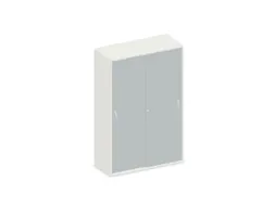 Schuifdeurkast 1540x1000x430mm Romp Wit Decor Front Lichtgrijs