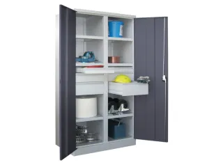 systeemkast,HxBxD 1950x1040x630mm,6xStalen bodem,RAL7035,front RAL7016 - 2