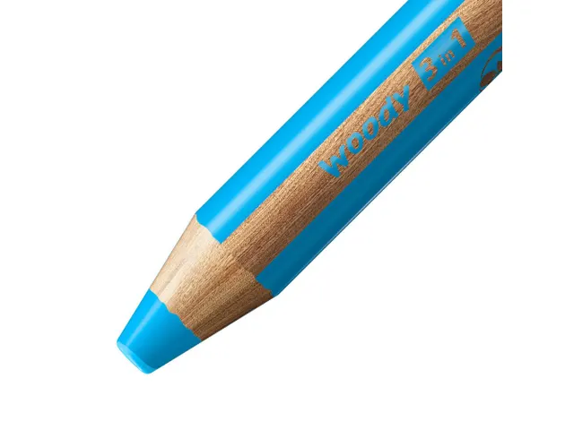 Kleurpotloden STABILO 880 woody 3 in 1 multitalent lichtblauw