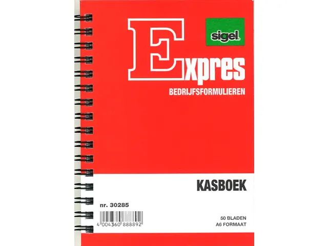 Spiraal gebonden kasboek Sigel A6 staand 50 blad