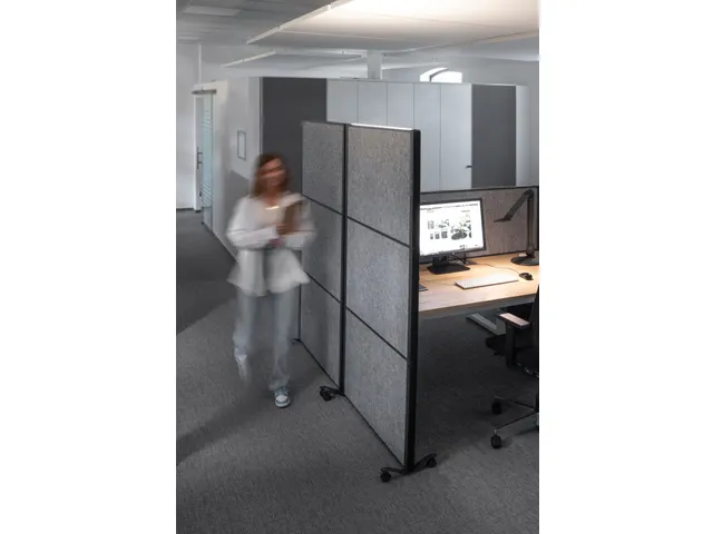 MAULconnecto Scheidingswand 3x donkergrijze voet Mobiel