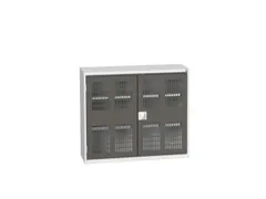 wandkast 900x1050x350mm 2xStalen bodem sokkel Ral 7035 front Ral 7016