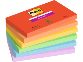 Memoblok 3M Post-it 655 Super Sticky 76X127mm PLAY - 1