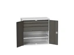 universele kast,HxBxD 1000x1050x550mm,1xStalen bodem,3lade(n)