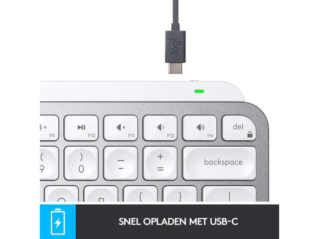 Mini clavier sans fil Logitech MX Keys Bluetooth gris QWERTY Angl US