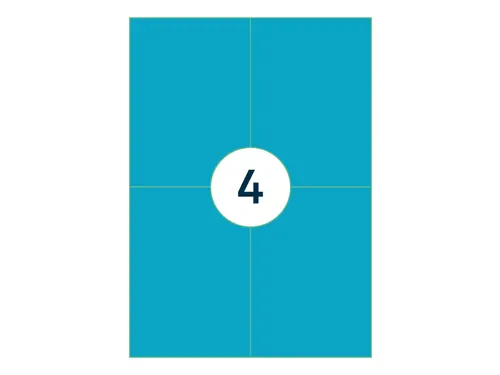 Gekleurde Etiketten 105x148mm Blauw 42822 1000 Vel