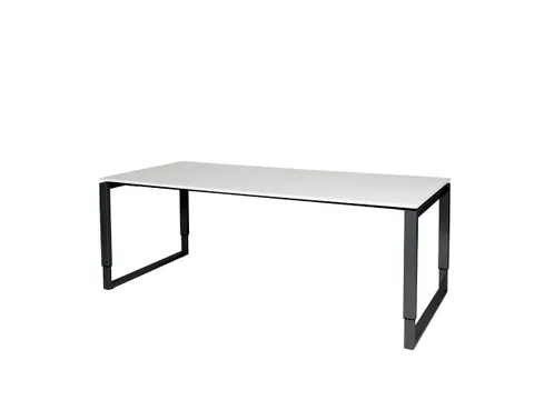 Domino Plus Bureau Hoogte Verstelbaar 2000x900mm Grijs 25mm Zwart