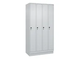 locker,HxBxD 1950x1000x500mm,4vak,vak B 250mm,draaigrendel,sokkel