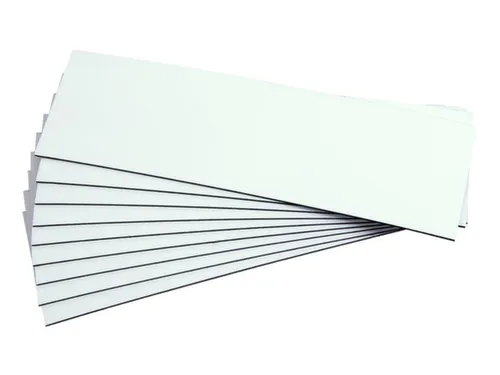 bord,HxB 40x200mm,achterzijde magnetisch,folie,wit