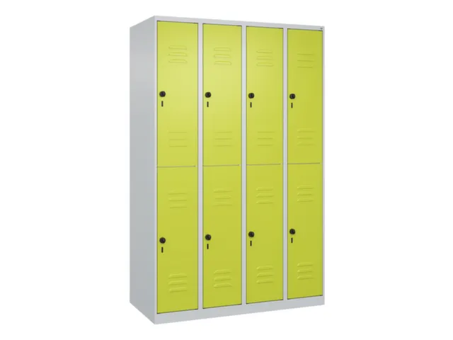 dubbeldekse locker,HxBxD 1850x1200x500mm,4x2vak.,vak B 300mm