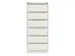 fichekast,HxBxD 1321x568x622mm,twee banen,6lade(n),romp wit,front wit