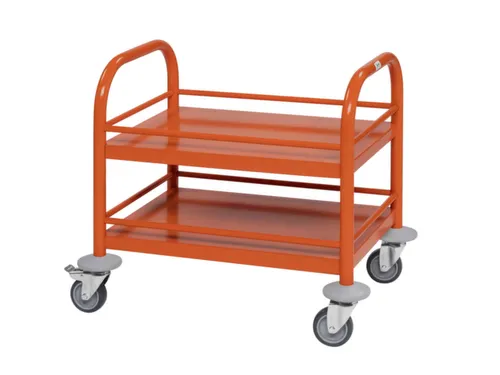 Serveerwagen,Draagverm. 80Kg,2Etage(S),Staaletage,Oranje