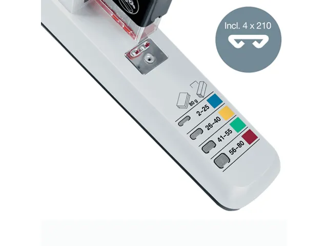 Blokhechter Leitz 5551 Heavy Duty 80vel zilvergrijs