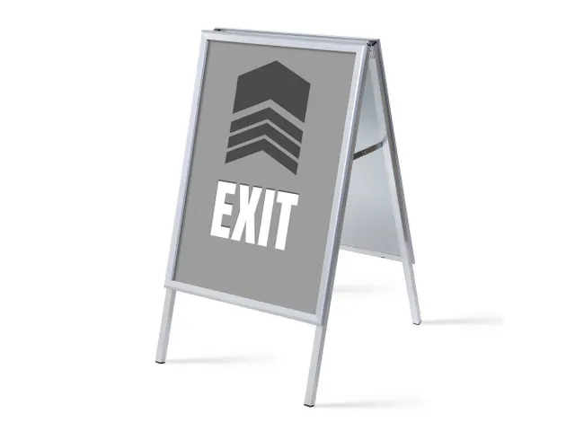 Stoepbord A1 complete set met print "EXIT" Grijs