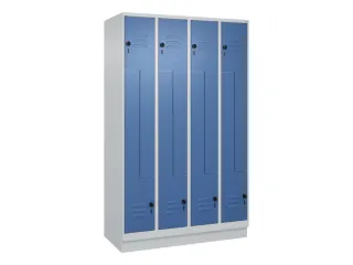 Z-garderobekast,HxBxD 1950x1200x500mm,vak B 150/300mm,draaigrendel - 1