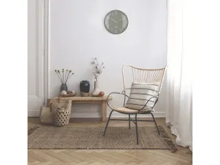 Wandklok Nextime dia 35cm bolvormig glas grijs kunststof Shade - 10
