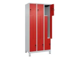 Z-garderobekast,HxBxD 1950x900x500mm,vak B 150/300mm,draaigrendel - 2